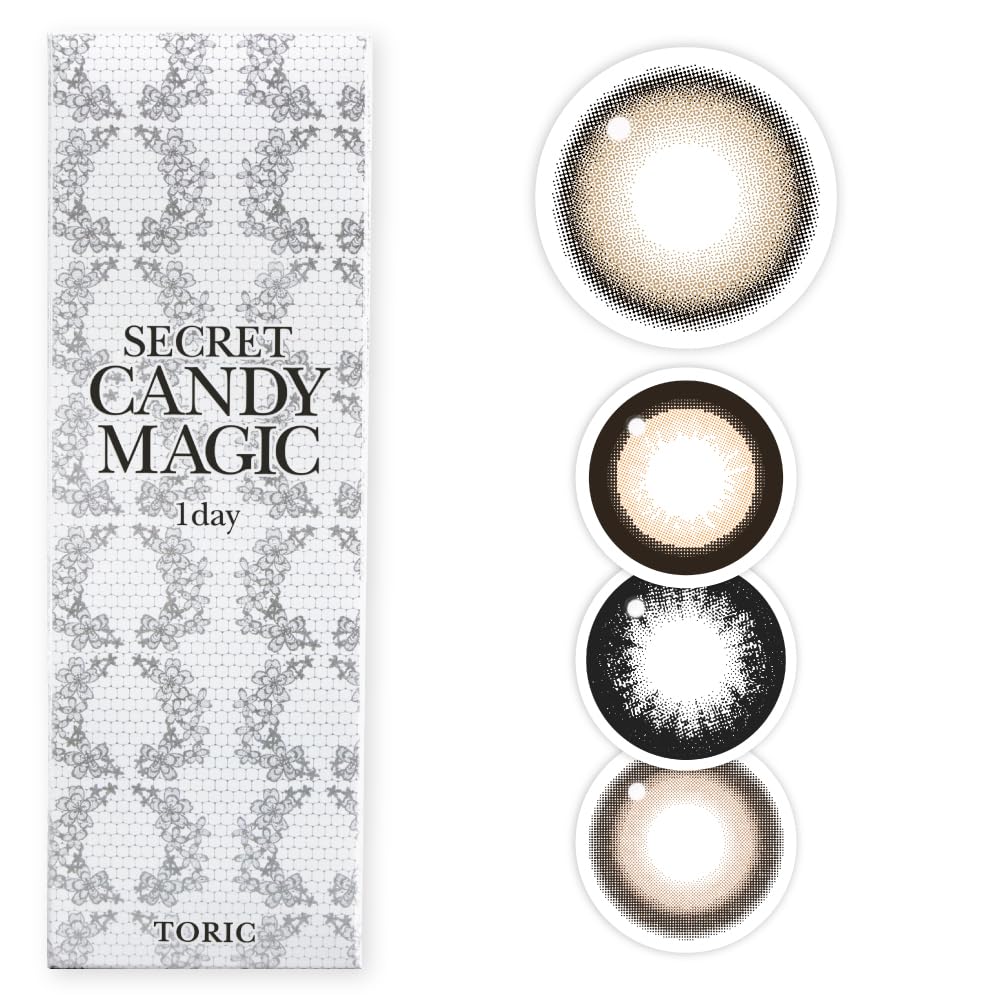 Amazon | 【公式】乱視 secret candymagic TORIC 1day NO.3ブラウン